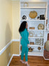 French Terry Jogger Set -teal green